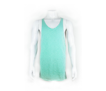 Yeşil Çizgili Sporcu Tanktop Atlet