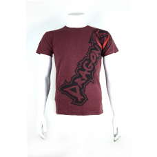Bordo Dragon Siyah Baskılı T-Shirt