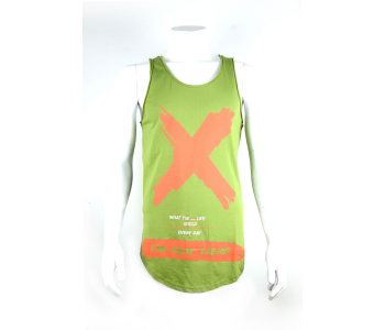 Yeşil Desenli Sporcu Tanktop Atlet