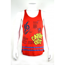 Kırmızı Desenli Sporcu Tanktop Atlet